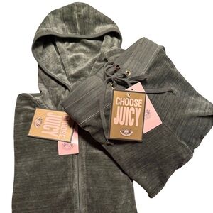 Juicy Couture Olive Hoodie Jacket Pants set